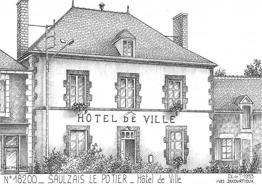 N 18200 - SAULZAIS LE POTIER - hôtel de ville
